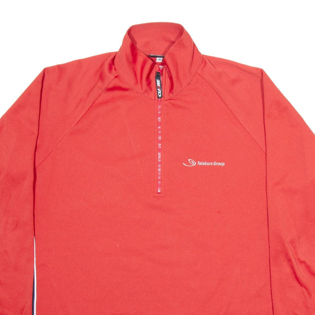 CUORE Cycling Mens Jersey Red Long Sleeve 1/2 Zip XL