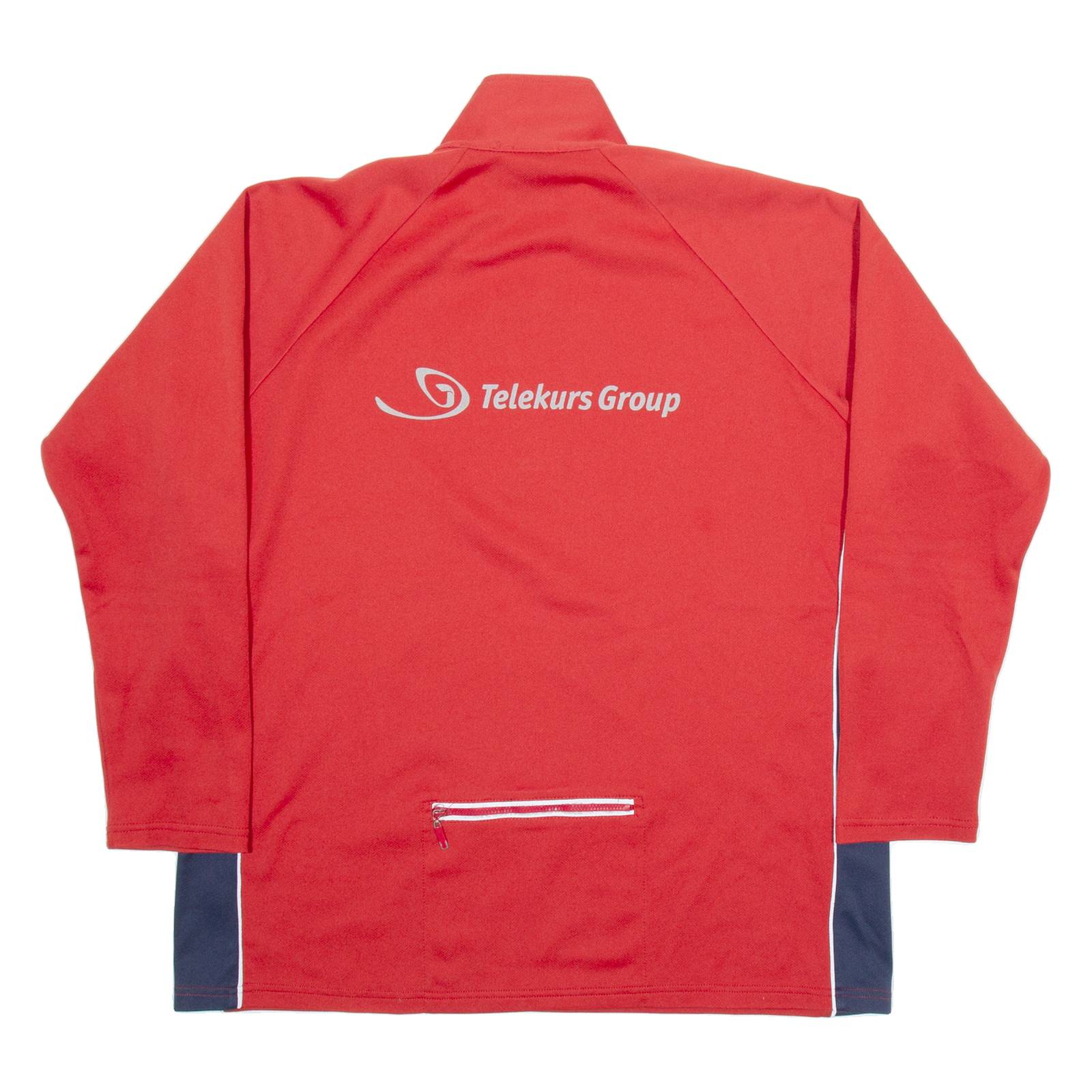 CUORE Cycling Mens Jersey Red Long Sleeve 1/2 Zip XL