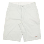 DICKIES Mens Shorts White Casual Regular L W36 Durable Cotton Blend Workwear