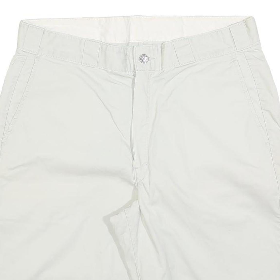 DICKIES Mens Shorts White Casual Regular L W36 Durable Cotton Blend Workwear