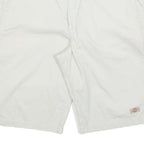 DICKIES Mens Shorts White Casual Regular L W36 Durable Cotton Blend Workwear