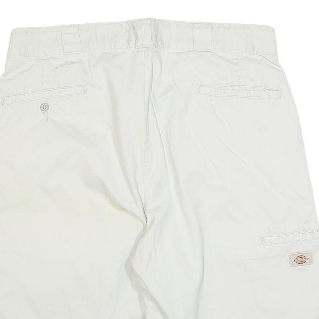DICKIES Mens Shorts White Casual Regular L W36 Durable Cotton Blend Workwear