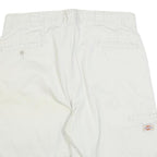 DICKIES Mens Shorts White Casual Regular L W36 Durable Cotton Blend Workwear