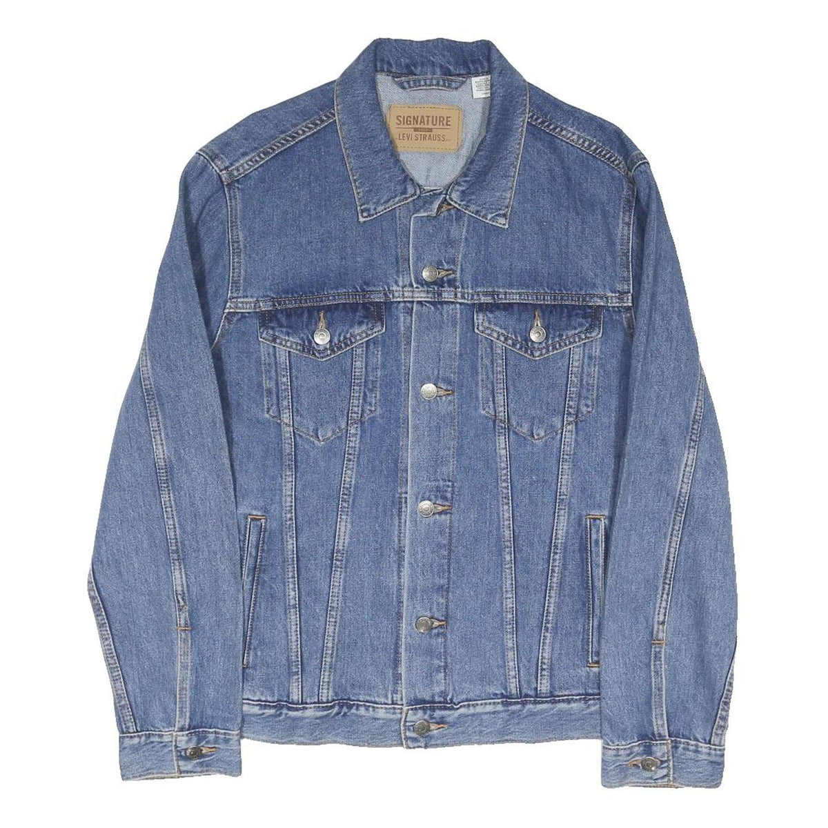 LEVI'S Womens Blue Denim Button Cotton Blend Jacket S Casual Stylish Outerwear