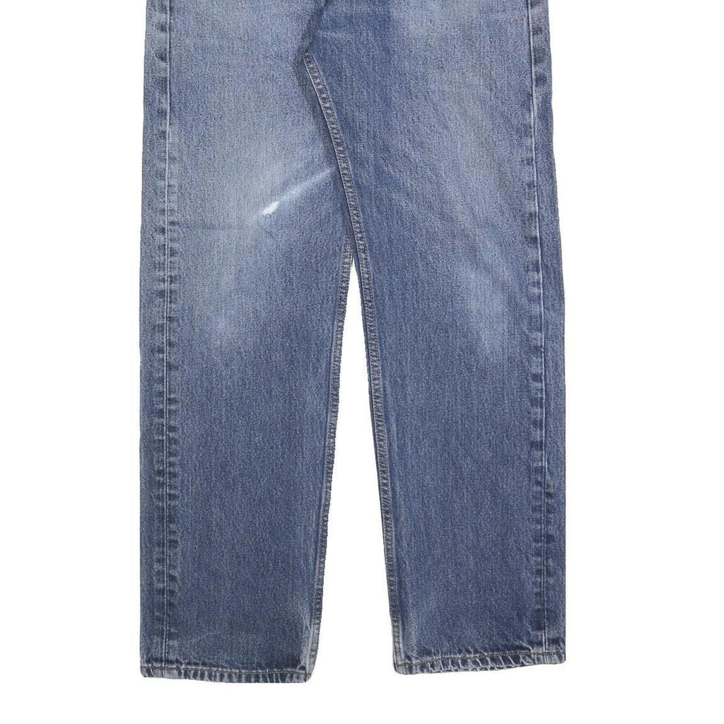 LEVI'S 505 Mens Jeans Blue Cotton Blend Regular Straight Medium W36 L32 Zip