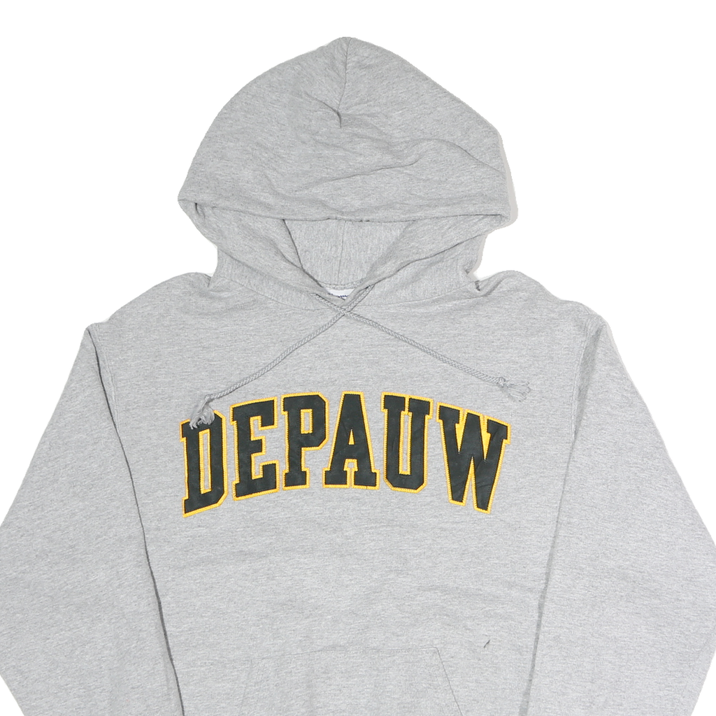 CHAMPION Mens Grey Depauw Pullover Hoodie M Cotton Casual