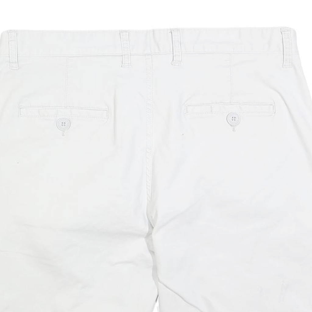CHAMPION Mens Casual White Button Closure Cotton Blend Shorts XL W38 Logo