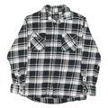 JACHS Mens Black & White Plaid Shirt L Cotton Blend Casual Long Sleeve Button