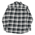 JACHS Mens Black & White Plaid Shirt L Cotton Blend Casual Long Sleeve Button