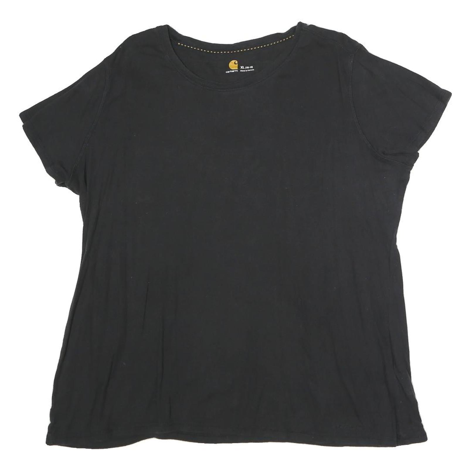 CARHARTT Womens Black T-Shirt XL Short Sleeve Crew Neck Plain Casual