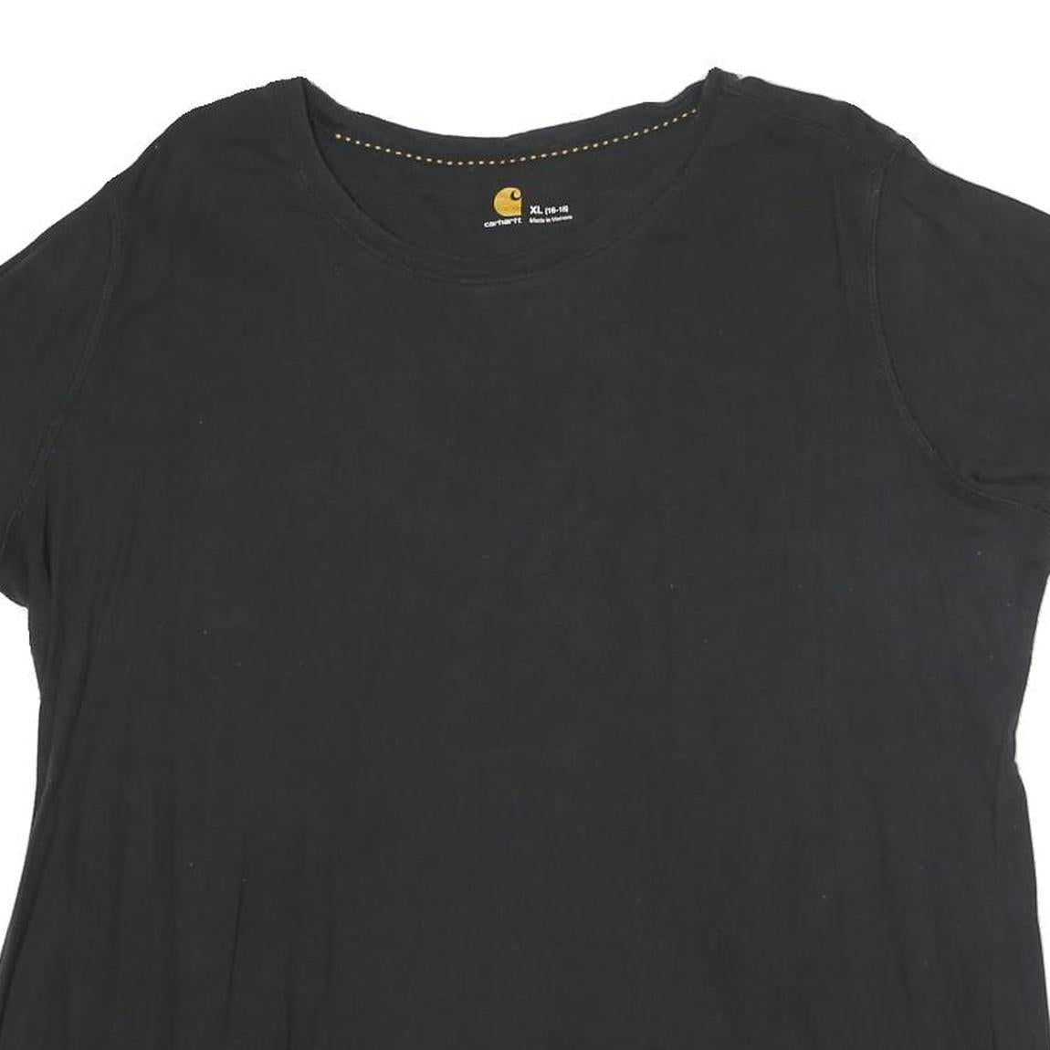 CARHARTT Womens Black T-Shirt XL Short Sleeve Crew Neck Plain Casual