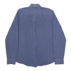 BEN SHERMAN Mens Blue Check Shirt S Button-Down Collar Long Sleeve Cotton