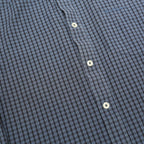 BEN SHERMAN Mens Blue Check Shirt S Button-Down Collar Long Sleeve Cotton