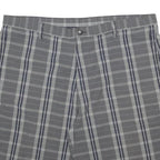 DICKIES Mens Grey Check Casual Shorts 2XL W42 Cotton Blend Button Closure