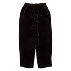 DANA BUCHMAN Womens Velvet Trousers Brown Relaxed Straight Silk W23 L24