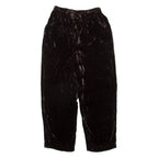 DANA BUCHMAN Womens Velvet Trousers Brown Relaxed Straight Silk W23 L24