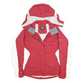 HELLY HANSEN Womens Red & Cream Outdoor Jacket M Nylon Zip Hooded