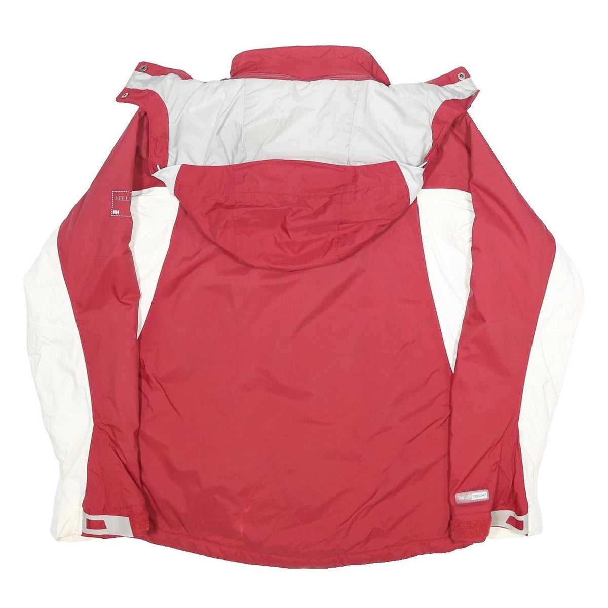 HELLY HANSEN Womens Red & Cream Outdoor Jacket M Nylon Zip Hooded