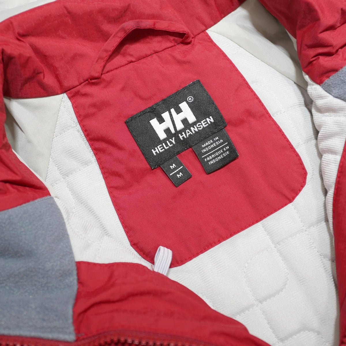 HELLY HANSEN Womens Red & Cream Outdoor Jacket M Nylon Zip Hooded