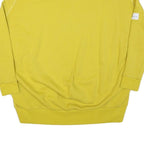 LEE Womens Yellow Cotton Blend Sweatshirt L Crew Neck Casual Pullover