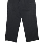 DICKIES Mens Black Cotton Blend Regular Fit Button Closure Trousers W34 L31