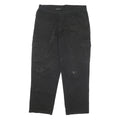 DICKIES Mens Black Cotton Blend Relaxed Cargo Trousers W36 L30 Workwear Durable
