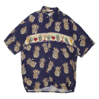 CAMPIA Pineapple Mens Hawaiian Shirt Blue L