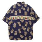 CAMPIA Pineapple Mens Hawaiian Shirt Blue L
