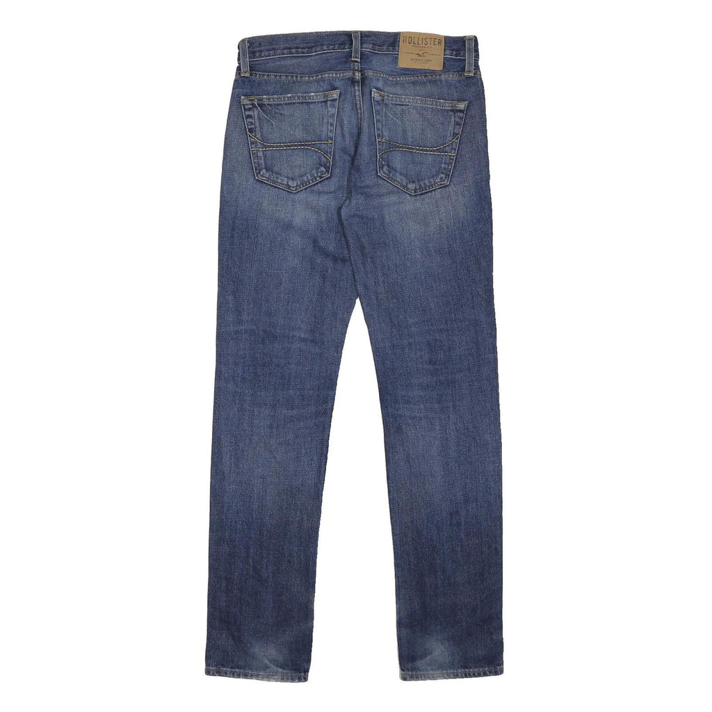 HOLLISTER Mens Jeans Blue Regular Straight Denim Medium W32 L32 Button Closure