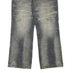 ARMANI EXCHANGE Mens Jeans Blue Regular Straight Denim Medium W34 L30 Distressed