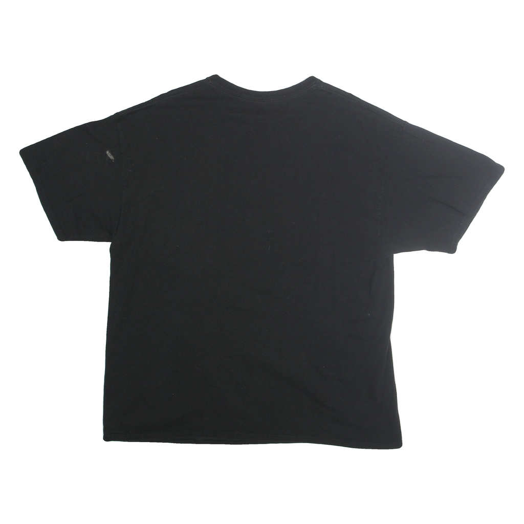 MAJESTIC Mens Black Oakland As T-Shirt 2XL Short Sleeve Crew Neck Cotton Blend