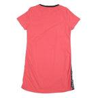 CALVIN KLEIN Womens Red & Black Cotton Blend Day Jersey Short Sleeve Dress L