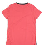 CALVIN KLEIN Womens Red & Black Cotton Blend Day Jersey Short Sleeve Dress L