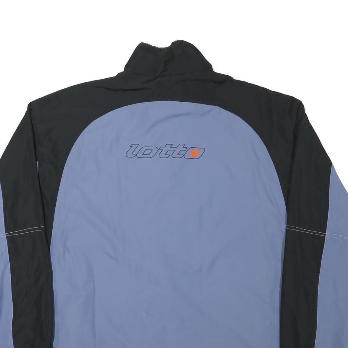 LOTTO Mens Blue & Black Zip Jacket XL Polyester Blend Plain Casual Sportswear