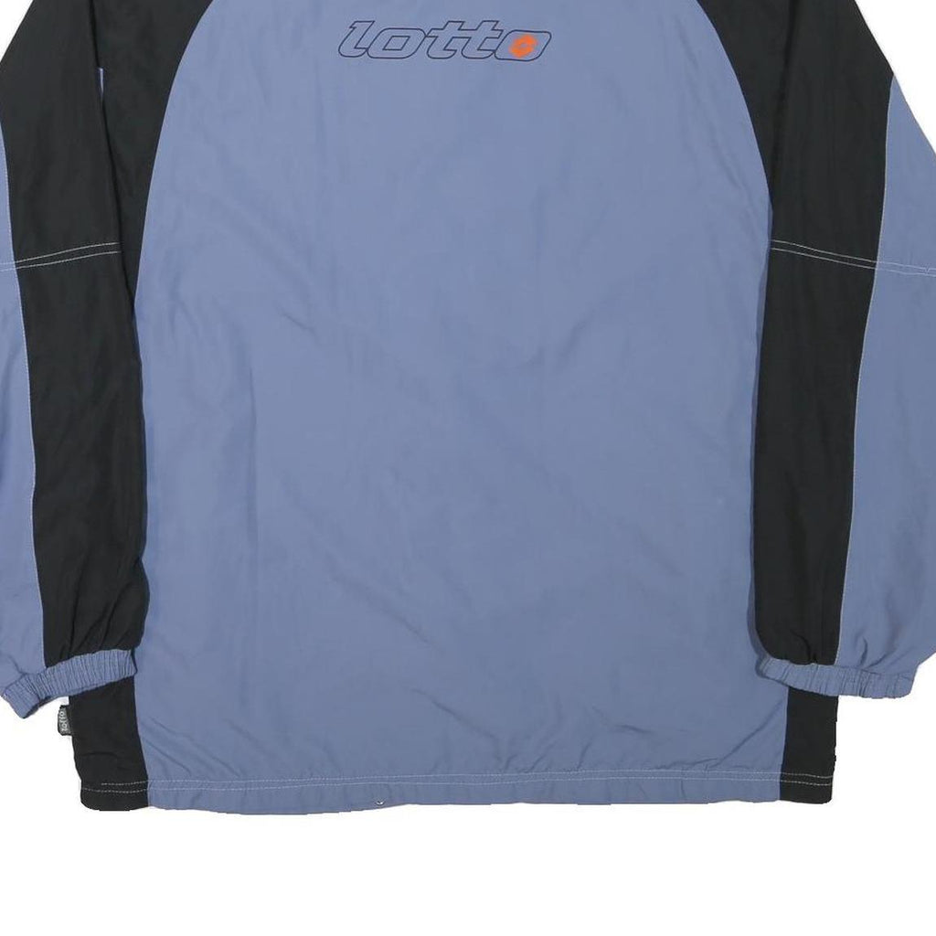 LOTTO Mens Blue & Black Zip Jacket XL Polyester Blend Plain Casual Sportswear
