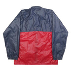 ADIDAS Vintage Mens Navy & Red Nylon Zip Jacket S Plain Lightweight Sportswear