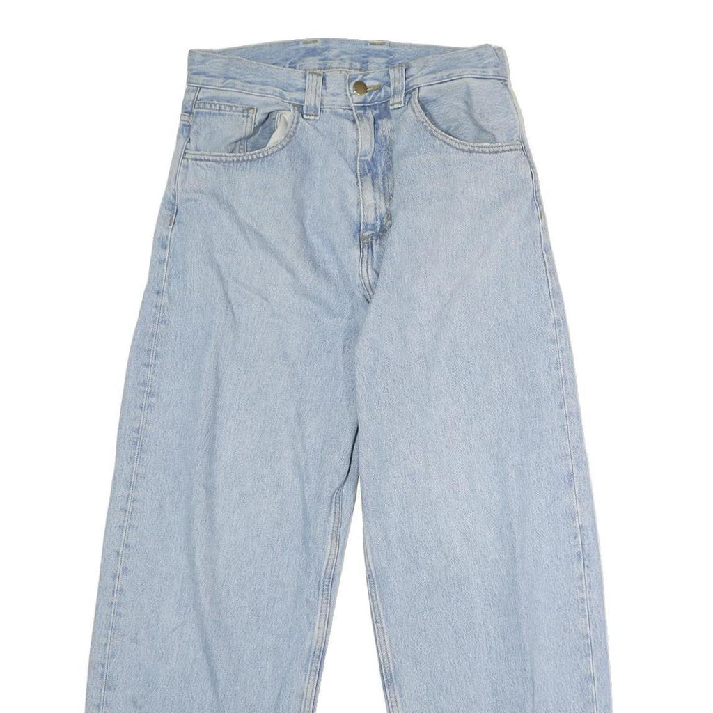 CARHARTT Mens Jeans Light Blue Regular Straight Denim W28 L26 Zip Casual Wear