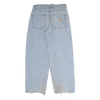 CARHARTT Mens Jeans Light Blue Regular Straight Denim W28 L26 Zip Casual Wear