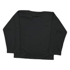 Mens Black & White Top On Ice Graphic Long Sleeve V-Neck Sports T-Shirt L
