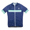 STOKE Full Zip Cycling Mens Jersey Blue High Neck M
