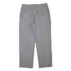 Mens Grey Wool Blend Regular Fit Straight Trousers W32 L28 Classic Formal