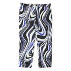 UEL CAMILO Womens Polyester Blend Black & White & Blue Regular Fit Straight