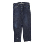 CARHARTT Mens Regular Fit Blue Denim Jeans W33 L32 Zip Closure Classic Workwear