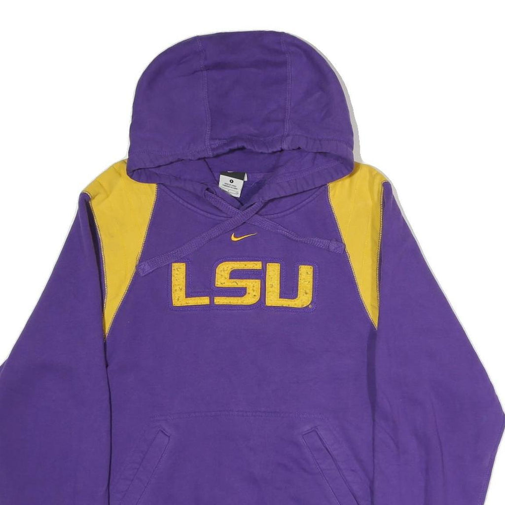 NIKE Mens Purple & Yellow LSU Pullover Hoodie S College Sports Fanwear