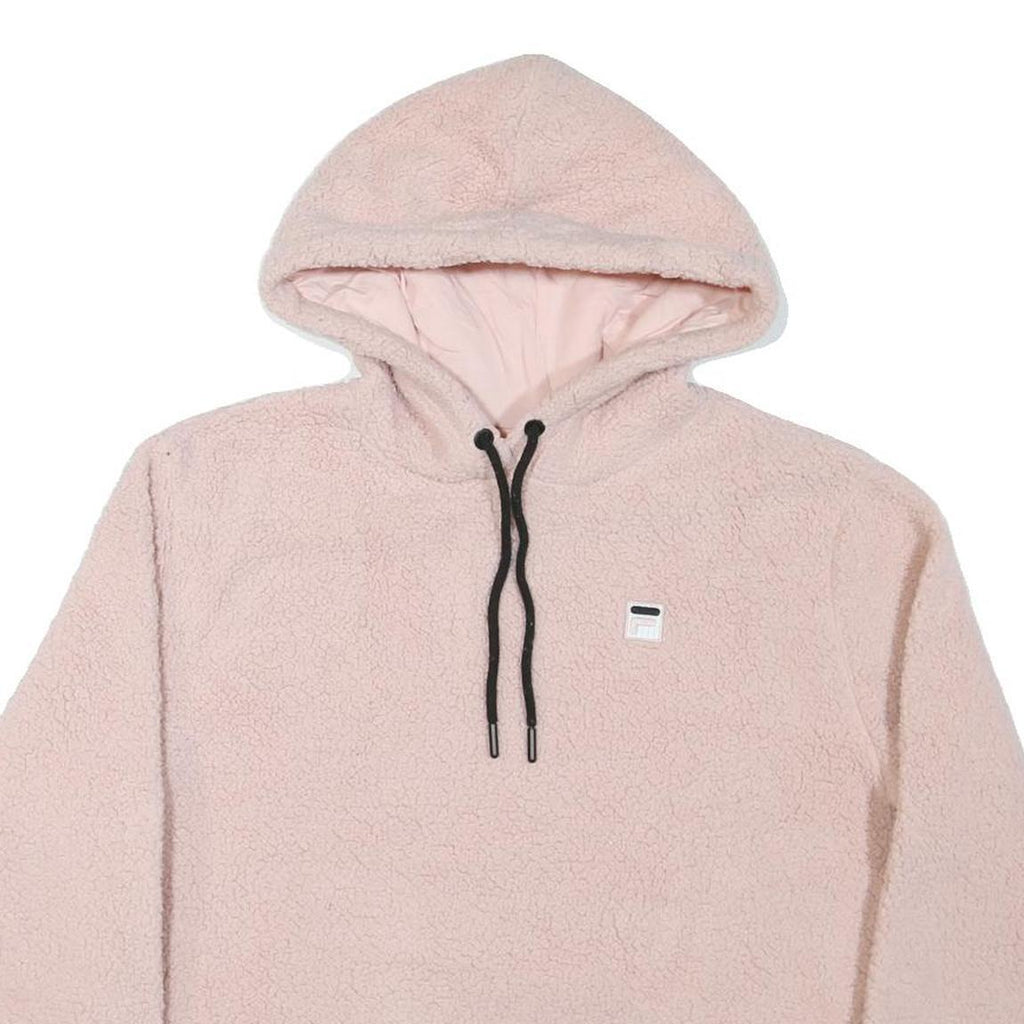 FILA Womens Pink Pullover Hoodie 2XL Soft Sherpa Fleece Warm Casual
