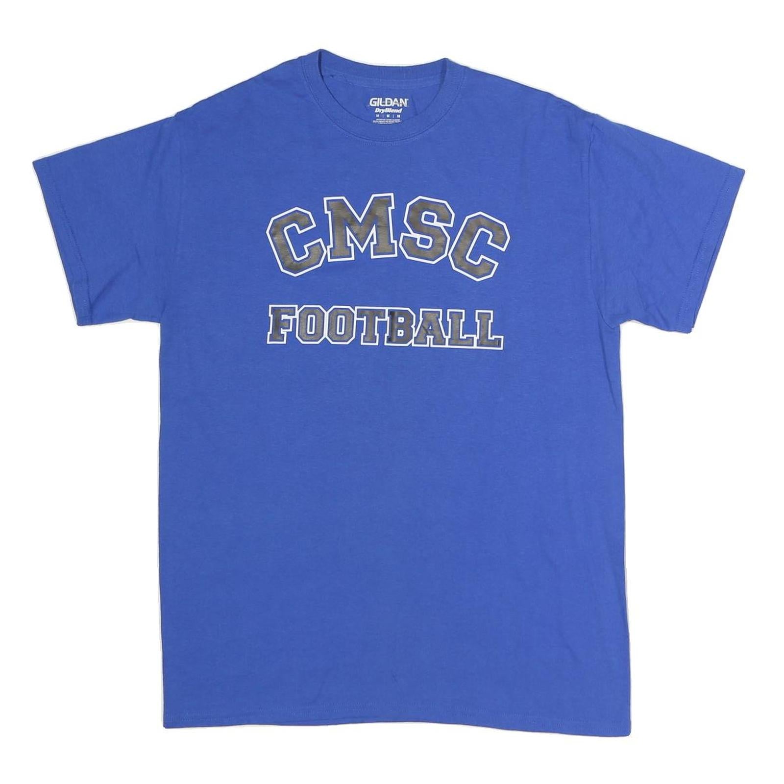 GILDAN Mens Blue CMSC Football Graphic T-Shirt M Short Sleeve Crew Neck