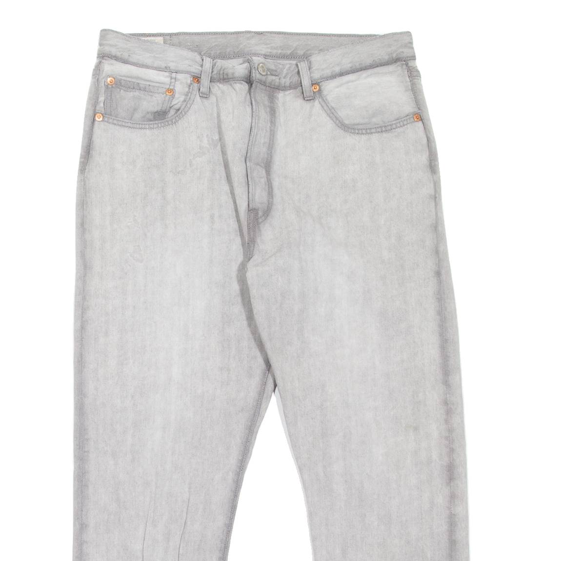 LEVI'S 501 BIG E Jeans Womens Grey Regular Straight W32 L26