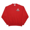 PRO PLAYER Mens Red Wisconsin Badgers Crew Neck 2XL Sports Sweatshirt Cotton