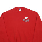 PRO PLAYER Mens Red Wisconsin Badgers Crew Neck 2XL Sports Sweatshirt Cotton