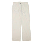 TWIK Womens Linen Cream Regular Fit Straight Leg Trousers W30 L32 Casual Summer